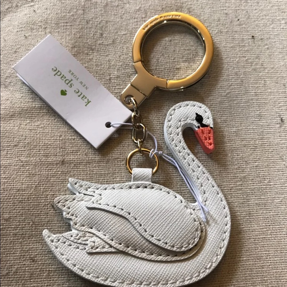 Beautiful Kate Spade Swan Key Fob or Purse hanger